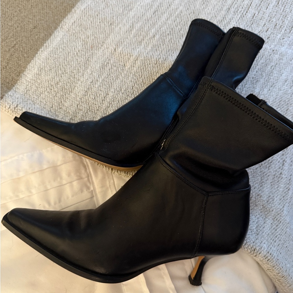 Steve Madden Stasia Boots Black Leather